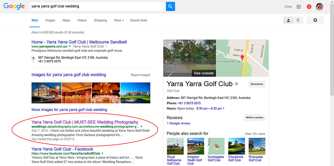 Yarra Yarra Golf Club Wedding Photographer